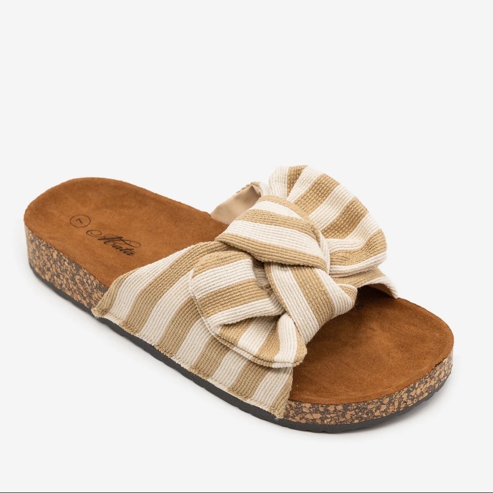 Beige striped knot sandal - Picture 10 of 10